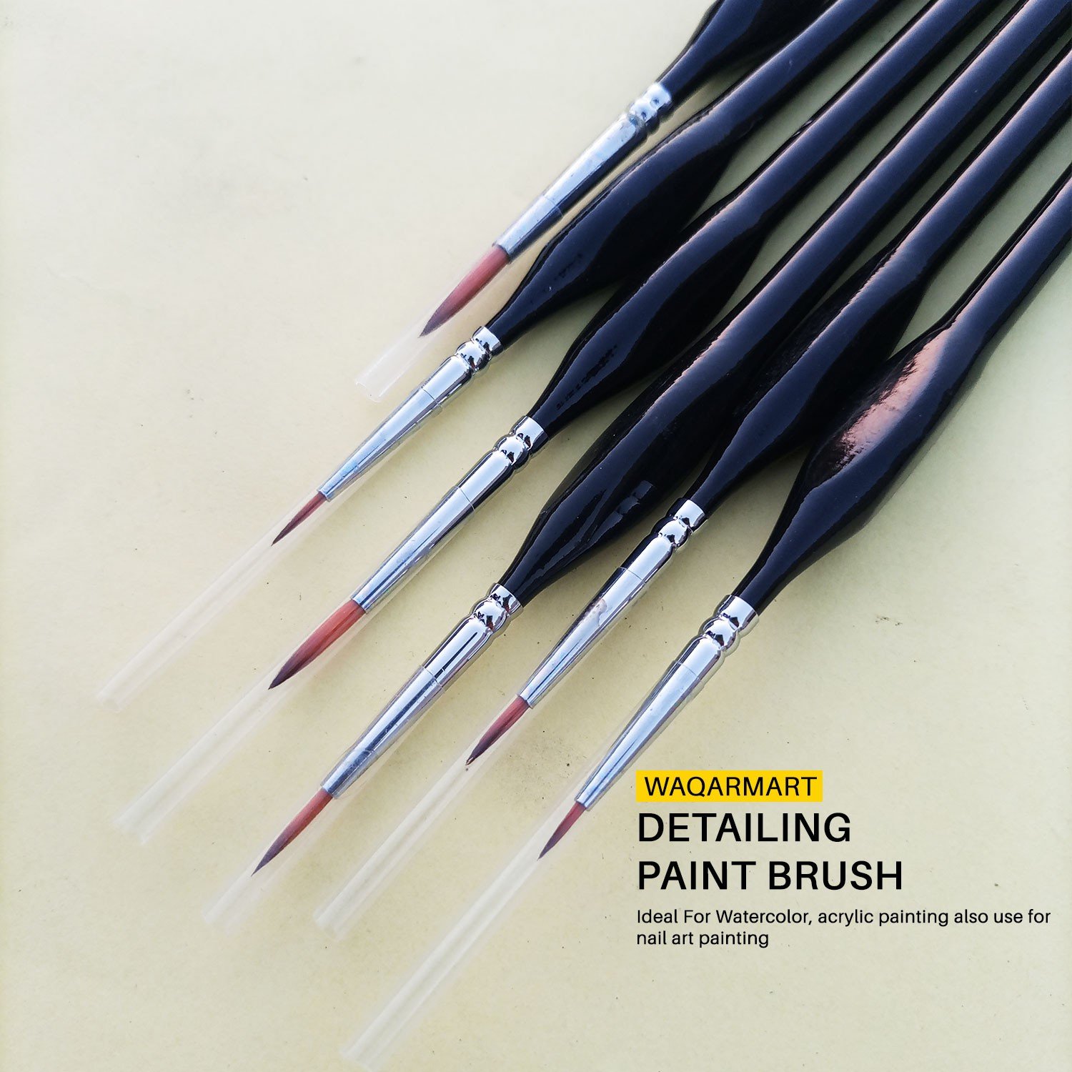 Keep Smiling Fine Detailing Liner Paint Brush Set Of 6