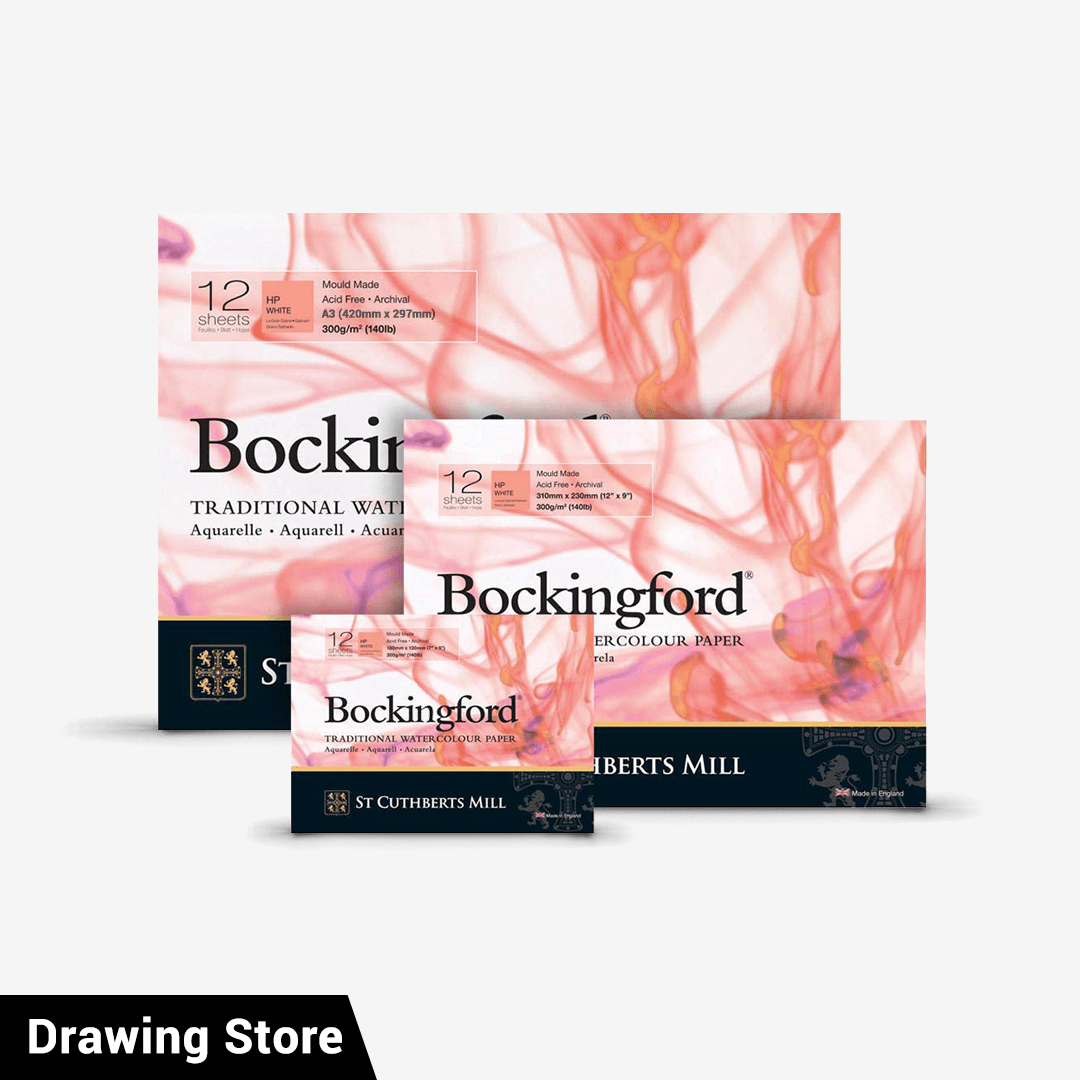 Bockingford Hot Press Watercolor Sketchbook – 12 Sheets 300 Gsm