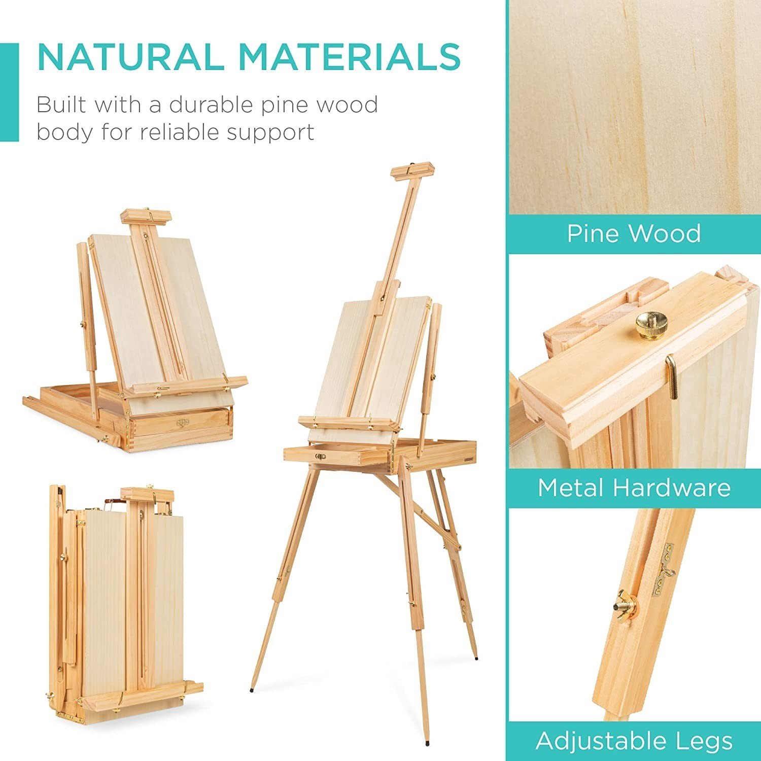 Wooden French Easel Portable For Artist