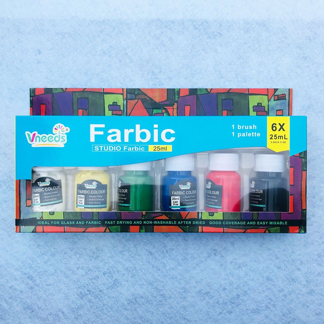 Vneeds Fabric Paint For Beginner 6pcs 25ml