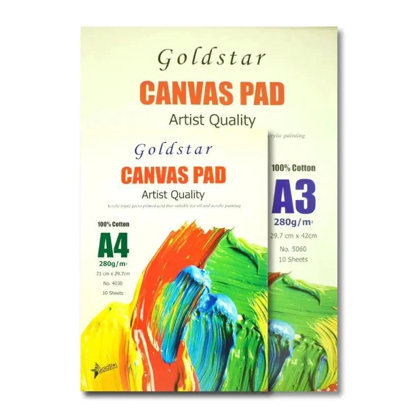 10 Sheet/pack Oil Acrylic Painting Canvas Pad Paper Book 280g