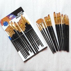 Keep Smiling Mix Artist paint Brush set 15Pcs