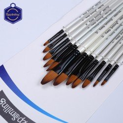 Keep Smiling Filbert Brush Set of 12 Pcs