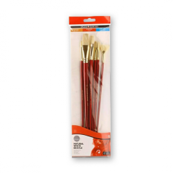 Daler Rowney Simply Brush Set of 6pcs Natural White Bristle Hairs