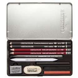 Cretacolor’s Teachers Choice Drawing Set Of 11 Pcs In Tin Box