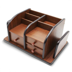 Wooden Pen Stand Stationery Desk Organizer HX-1039