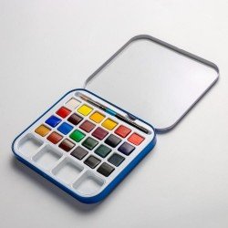 Daler Rowney Aquafine Transparent Watercolor Set of 24 In Tin Box