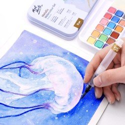 Mont Marte Premium Metallic Watercolor Cake Set 21 Piece