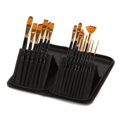 Mix Paint Brush Set With Holder 12 Piece