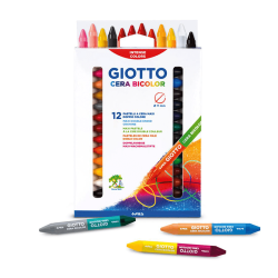 Giotto Cera Bicolor Crayons Set Of 12