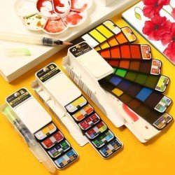 Superior Rotatable Solid Watercolor Palette Paint Set