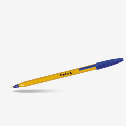 Piano Yellow Ballpoint Pen 1mm Pack Of 10