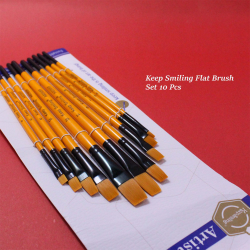 Keep Smiling Flat Brush Pack of 10