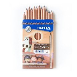 Lyra Giant Skin Tone Color Pencils Set Of 12 Pcs