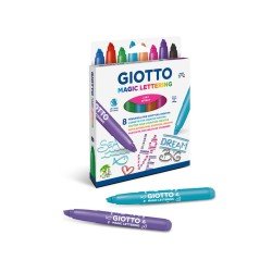 Giotto Magic Lettering Color Markers Set of 8 Pcs