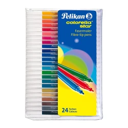 Pelikan Colorella Star C 302 Fibre Tip Pen - Assorted (Pack Of 24)