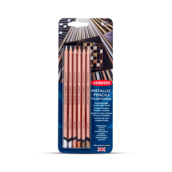 Derwent Traditional Metallic Color Pencils Set of 6 Pcs