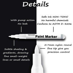 Alcohol Based White Paint Marker Single Piece