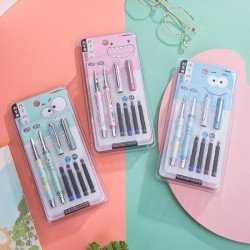 Cute Metal Fountain Pen Set With Refill