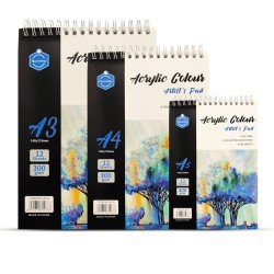 Keep Smiling Acrylic Canvas Pad 12 Sheets 300Gsm