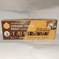 Keep Smiling Ceramic Color Paint Pack of 8pcs