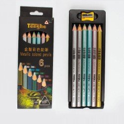 Tonghe Artist Metallic Color Pencils Set 6 Pcs