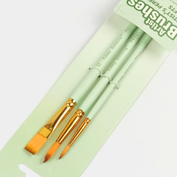 Keep Smiling Fine Quality Mix Artist Paint Brushes Pack of 3