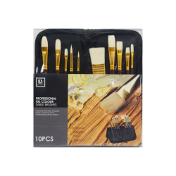 Art Nation Professional Oil Color Sable Brushes Set Of 10