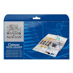 Winsor & Newton Cotman Water Colour Box Set of 16 Half Pans