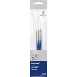 Winsor & Newton Cotman Series 111 Watercolour Brush Pack Short Handle Pack of 3 5390606