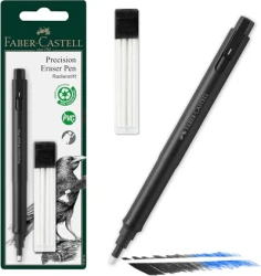 Faber Castell Precision Eraser Pen & 4 Count Refill Set