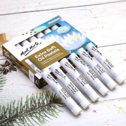 Mont Marte Extra Soft Oil Pastels White Premium 6pc