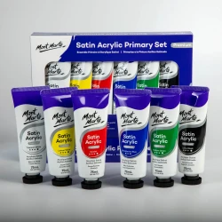 Mont Marte Satin Acrylic Primary Set 6 x 75ml