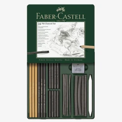 Faber Castell Pitt Charcoal Drawing Set Tin of 24