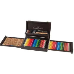 Faber Castell Art & Graphic Compendium Wooden Case Set Of 125 Pieces