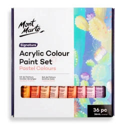 Mont Marte Pastel Acrylic Paints Signature Set 36X 36ml